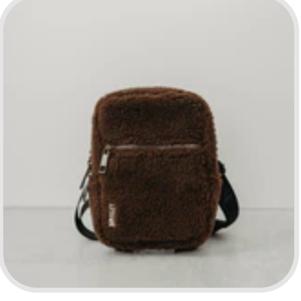 Brixley Bison Sherpa Bison Crossbody Sling Fuzzy Brown Bag Teddy Bear SOLD OUT